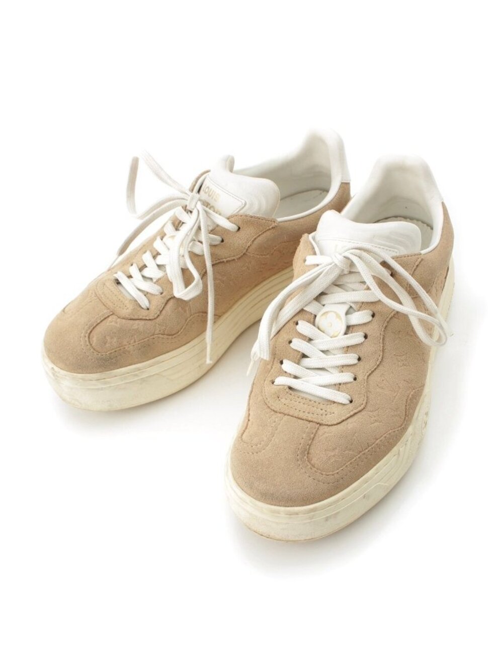 Louis Vuitton Groovy Suede Sneakers Beige